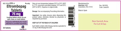 Eltrombopag 75 mg Label (Eltrombopag 75mg 30ct Label)